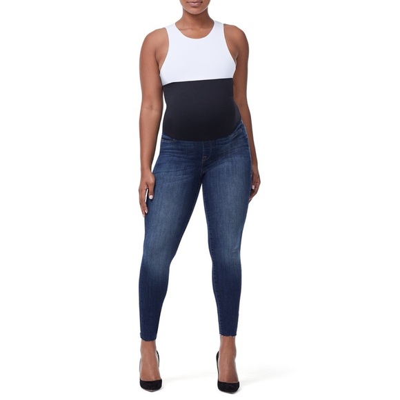 Good American The Homestretch Maternity Jeans Blue227 - Picture 1 of 8